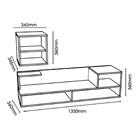 Escrivaninha Bancada Suspensa 135cm Com Nicho Tok B03 Branco