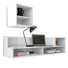 Escrivaninha Bancada Suspensa 135cm Com Nicho Tok B03 Branco