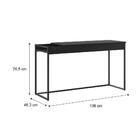 Escrivaninha Basculante Preta E Tubos Pretos Fosco Carraro