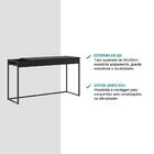 Escrivaninha Basculante Preta E Tubos Pretos Fosco Carraro