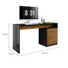 Escrivaninha Belgrado 1 Pt 1 Gv Preta E Freijó