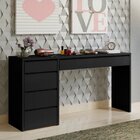 Escrivaninha Berlim 5 Gavetas 136cm Yescasa Preto Preto