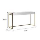 Escrivaninha Branca Tubo Ouro Velho Carraro