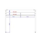 Escrivaninha Branca Tubos Cromados Carraro