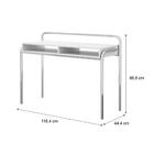 Escrivaninha Branca Tubos Cromados Carraro