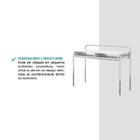 Escrivaninha Branca Tubos Cromados Carraro