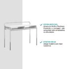 Escrivaninha Branca Tubos Cromados Carraro