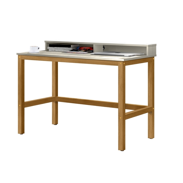 Escrivaninha Califórnia Off White/amêndoa – Tebarrot Móveis