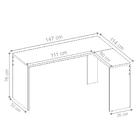 Escrivaninha Canto Office Baker Branco