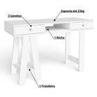 Escrivaninha Cavalet Retrô 2 Gavetas - Branco