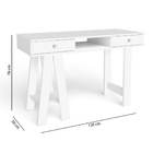 Escrivaninha Cavalet Retrô 2 Gavetas - Branco