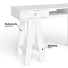 Escrivaninha Cavalet Retrô 2 Gavetas - Branco