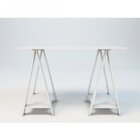 Escrivaninha Cavalete 2 Prateleiras 120cm Multivisão Branca B