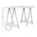 Escrivaninha Cavalete 2 Prateleiras 120cm Multivisão Branca B