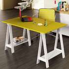 Escrivaninha Cavalete Amarela E Branca