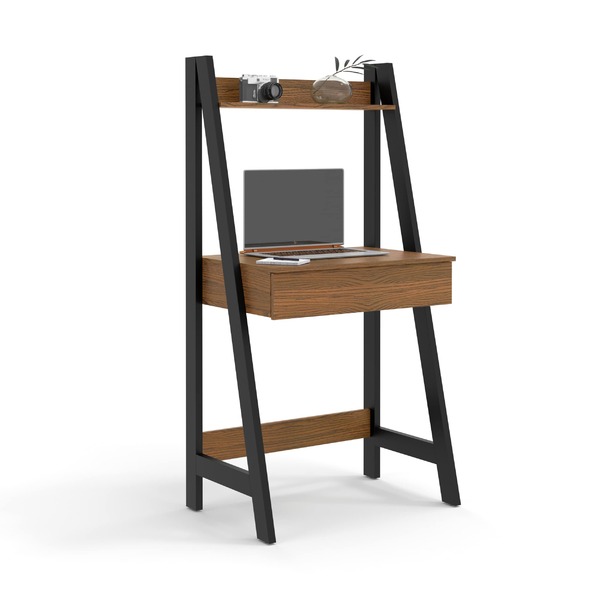 Escrivaninha Cavalete C/gaveta Comfort Desk - Preto/freijó -