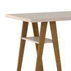 Escrivaninha Cavalete Draw Off White E Marrom