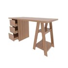 Escrivaninha Cavalete Talassa 136cm Com 3 Gavetas E 2 Pratele