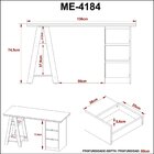 Escrivaninha Cavalete Talassa 136cm Com 3 Gavetas E 2 Pratele