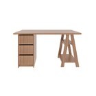 Escrivaninha Cavalete Talassa 136cm Com 3 Gavetas E 2 Pratele