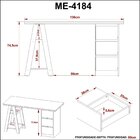 Escrivaninha Cavalete Talassa Com E 3 Gavetas 2 Prateleiras 1