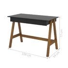 Escrivaninha Cavalete Vintage Amêndoa Preto Casah