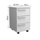 Escrivaninha Clássica E Gaveteiro Com 3 Gavetas Nova Mobile