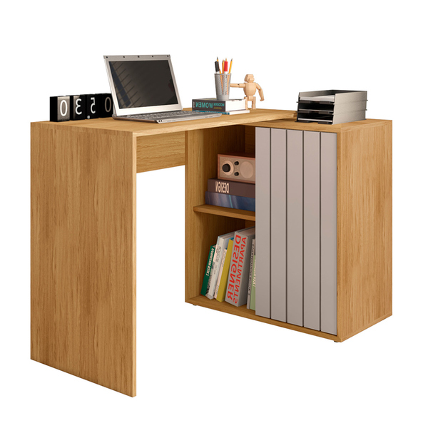 Escrivaninha Clyn 140cm Lamina Mel/cacao - Sallar Home