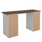 Escrivaninha Com 10 Gavetas Maine Nogal Branco