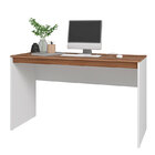 Escrivaninha Com 135 Cm - Branco/castanho