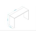 Escrivaninha Com 135 Cm - Branco/castanho