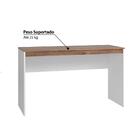 Escrivaninha Com 135 Cm - Branco/castanho