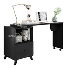 Escrivaninha Com 1 Gaveta 142cm Tampo Giratório Carinho Albat