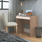 Escrivaninha Com 1 Gaveta 85cm Bari  Amêndoa/off White