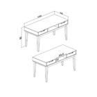 Escrivaninha Com 1 Nicho 2 Gavetas Mdp 100x45x86cm Mel Avelã