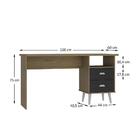 Escrivaninha Com 2 Gavetas - Avelã/onix