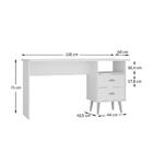 Escrivaninha Com 2 Gavetas - Branco