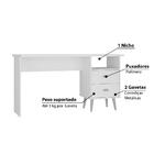 Escrivaninha Com 2 Gavetas - Branco