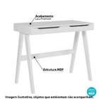 Escrivaninha Com 2 Gavetas Casatema Branco