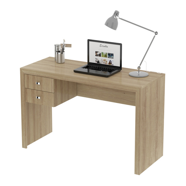 Escrivaninha Com 2 Gavetas Multimóveis Cr25030 Amendoa