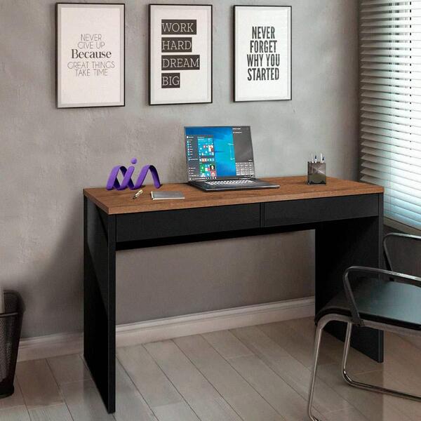 Escrivaninha Com 2 Gavetas Natura Preto Max Zanzini