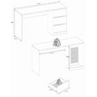 Escrivaninha Com 3 Gavetas Multimóveis Cr25248