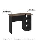 Escrivaninha Com 3 Nichos - Preto/rústico