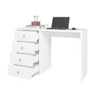 Escrivaninha Com 4 Gavetas 120cm Office Brv Móveis Branca