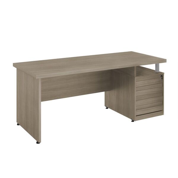 Escrivaninha Com 4 Gavetas Pixel Nogueira