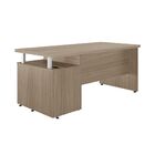 Escrivaninha Com 4 Gavetas Pixel Nogueira