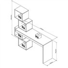 Escrivaninha Com 4 Nichos 154cm Appunto Branca E Castanho Bra