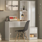 Escrivaninha Com Armário 1 Porta 1 Gaveta Morada Demobile