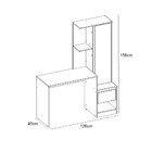 Escrivaninha Com Armário 1 Porta 1 Gaveta Morada Demobile