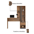 Escrivaninha Com Armário 1 Porta 1 Gaveta Morada Demobile